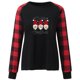 thumbnail image 5 of Pntutb, camiseta de manga larga suelta con cuello redondo y estampado informal a la moda de verano para mujer, blusa, Jersey Pntutb Pntutb-4545, 5 of 8