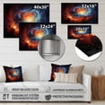 thumbnail image 4 of Designart "Galaxy Dreams in Orange and Blue I" Galaxies Metal Wall Decor, 4 of 5