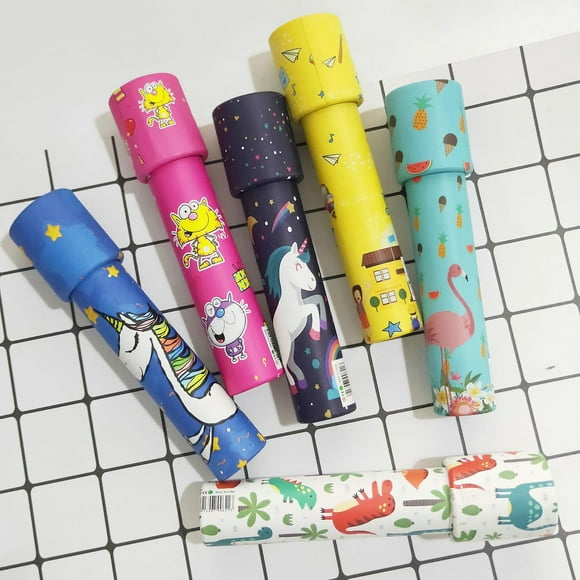 6 Pieces Kaleidoscope(random Delivery), Classic Tin Kaleidoscope Rotating Multi Prism Paper Kaleidoscope Rotating Kaleidoscope Paper Kaleidoscope Educ