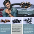 thumbnail image 5 of 2pcs Triple Protection Bracelet Natural Black Obsidian Tigers Eye Hematite 8mm Beads Crystal Bracelet Healing Bracelets for Men Women Bring Prosperity Luck and Health, 5 of 9