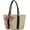 A Beige, variant on CoCopeaunts Straw Bag for women, Summer Beach Bag Woven Hobo Handbag Shoulder Bag Tote Bag Top Handle Bag with Silk Belt