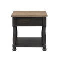 thumbnail image 2 of Ginie End Table, 1 Drawer, Black Brown Solid Rubberwood, 24 Inch, 2 of 3