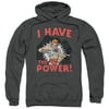 MASTERS OF THE UNIVERSE/I HAVE THE POWER-ADULT PULL-OVER HOODIE-CHARCOAL-LG