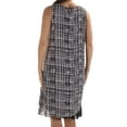 thumbnail image 2 of Bar Iii Womens Sleeveless Grid Shift Dress, 2 of 2