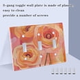 thumbnail image 3 of Yayeee Toggle Light Switch Wall Plate 2-Gang 4.56"x4.48" Decorative Outlet Cover, Pink Flowers, 3 of 7