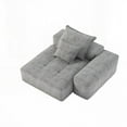thumbnail image 2 of Modern Oversized Sparkling Chenille Fabric Sectional Sofa 56.7"L x 56.7"W x 25.6"H with 2 Pillows, 2 of 7