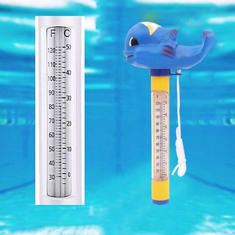 Floating Pool Thermometer – Large Easy-Read Display, Funny Cartoon Design – For Hot Tubs, Spas, Ice Baths, Aquariums & Swimming Pools