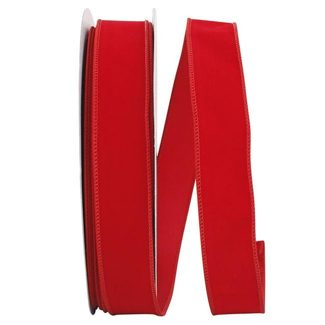 Reliant Ribbon 92270W-065-09K Value Velvet Wired Edge Ribbon - Red - 1.5 in. x 50 yards