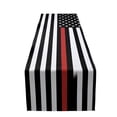 thumbnail image 3 of Chmadoxn 4th of July Independence Day Table Runner, 72 x 13 Inches Patriotic American Flag Linen Tablecloth, Vintage Truck Design for Memorial Day Kitchen Dining Table Decor, 3 of 8