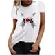 thumbnail image 1 of Camiseta de manga corta suelta con cuello redondo y estampado informal a la moda para mujer Pompotops  hfajkhk126888, 1 of 5