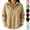 Khaki, variant on Womens Polo Collar Shirts with Pockets Casual Loose Fit Fall Pullover Long Sleeve Half Zipper Tops Black S