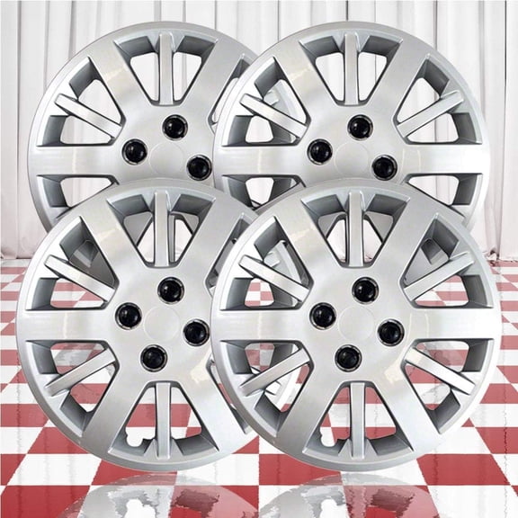 Set of 4 15" Screw-on Silver Hubcaps for Cobalt 2009-2010