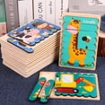 thumbnail image 1 of Rompecabezas Montessori de madera para niños, rompecabezas educativo con alfabeto de animales de dibujos animados, juegos para bebés de 2 y 3 años, 1 of 5