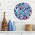 thumbnail image 3 of Iridescent Liquid Marble Wall Clock 9.8 inch Battery Operated Clocks Non-Ticking Silent for Bedroom Office Kitchen Living Room, 3 of 10