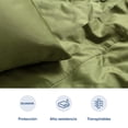 thumbnail image 3 of Juego de Sábanas de Algodón tipo Satín Luuna, Sábanas de Cama Frescas y Resistentes, Matrimonial verde Matrimonial, 3 of 8