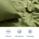 thumbnail image 3 of Juego de Sábanas de Algodón tipo Satín Luuna, Sábanas de Cama Frescas y Resistentes, King Size verde King Size, 3 of 8