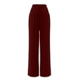 thumbnail image 6 of Ynynloco Womens Pants Elastic High Waist Lightweight Palazzo Pants for Women Casual Drawstring Lounge Wide Leg Pants Woman with Pockets, 6 of 6