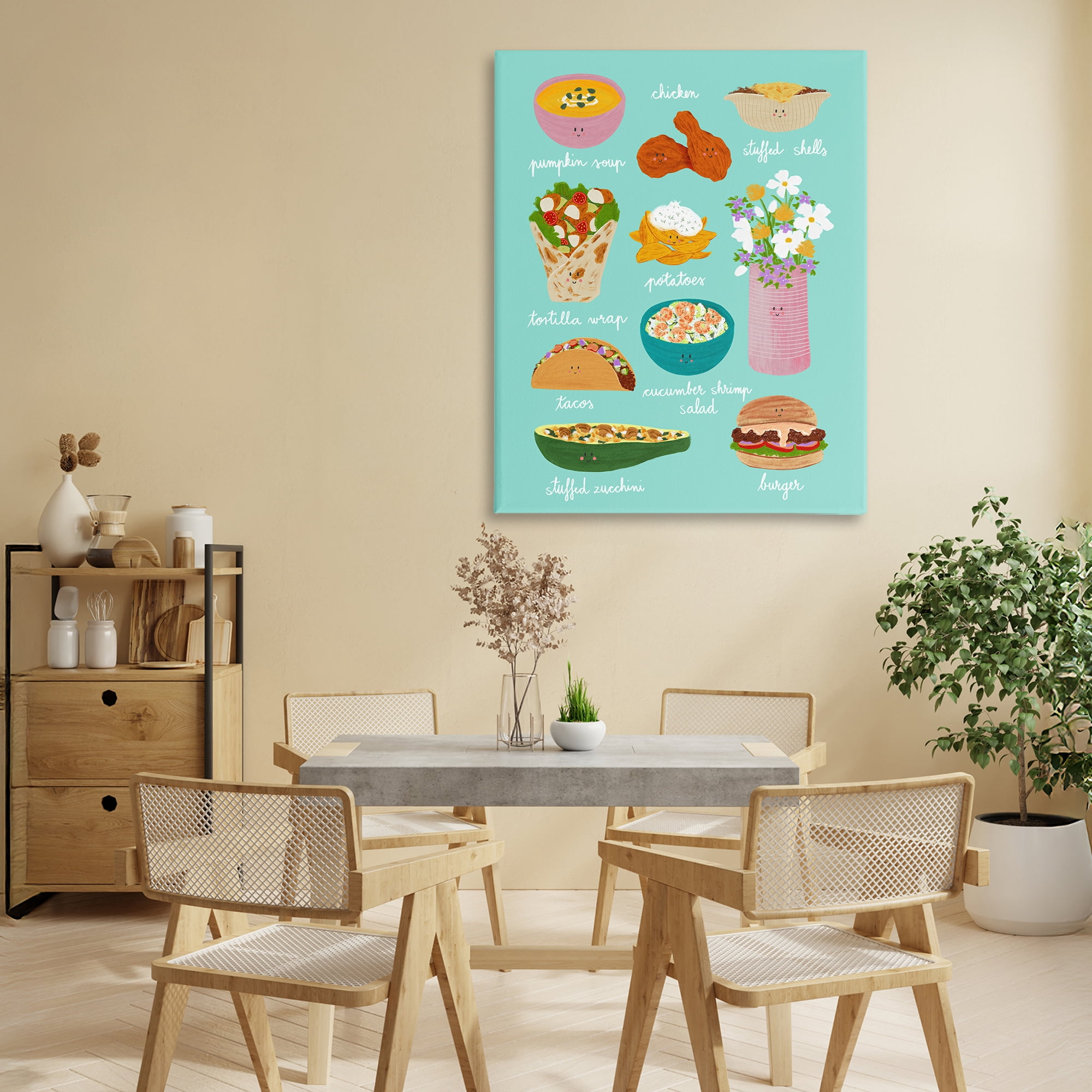 Stupell Industries Gourmet Lunch Food Collection Canvas Wall Art, design by Metka Hiti