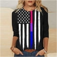 thumbnail image 2 of IROINNID 4th of July T-Shirt For Women Fashion Loose Shirt Casual Top Round Neck Women Tops USA 4th Of July, 2 of 5