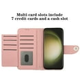 thumbnail image 2 of Allytech Wallet Case for Samsung Galaxy S24 Ultra, Luxury PU Leather Shockproof Protective Flip Cover for Women Girls, Kickstand Folio Case with Card Slots Holder Wrist Strap Lanyard - Coralpink, 2 of 7