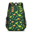 thumbnail image 2 of DarkGreen Cartoon Dinosaurs Eggs Pattern Cute School Backpack Bag with Padded Back and Adjustable Shoulder Straps 16.9 X 12.6 X 5.9 Inches, 2 of 5