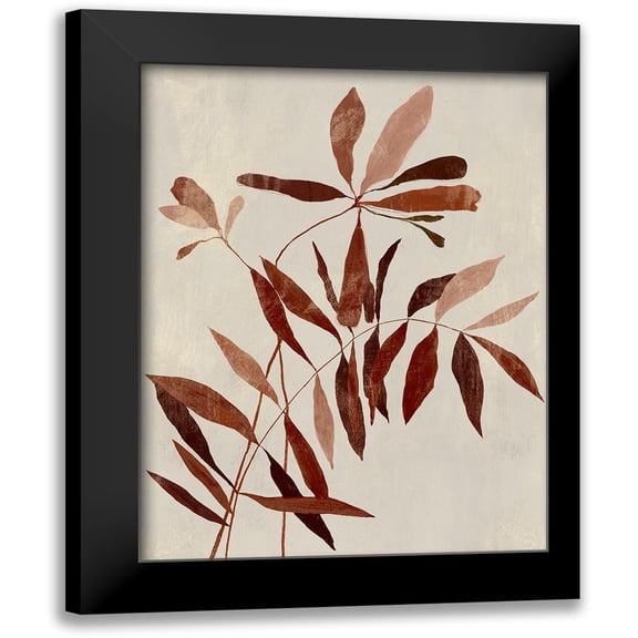 Aria K 12x14 Black Modern Framed Museum Art Print Titled - Rust I