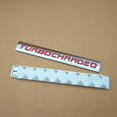 thumbnail image 5 of 2x Metal Silver With Red TURBOCHARGED Auto Badge Sport Emblem Sticker Decals, 5 of 8