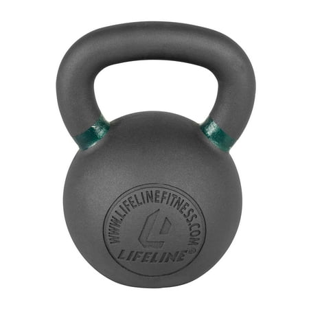 Lifeline USA 53 lb. Cast-Iron Single Green Kettlebell