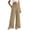 Khaki, variant on KPOPLK Pants for Women Flowy Casual Drawstring Waist Wide Pant Tall Woman Leg Summer Loose Linen Palazzo Pants with Pocket Size L,Light Green