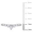 thumbnail image 3 of Created Forever Women's 3/8 Carat T.G.W. Lab Created Diamond Platinum Plated Sterling Silver Chevron Anniversary Ring, 3 of 9