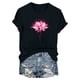 thumbnail image 2 of Blusas de Manga Corta para las Mujeres Divertida Impresión Cuello Redondo Camiseta Vintage, Blusas de Primavera para las Mujeres, 2 of 4