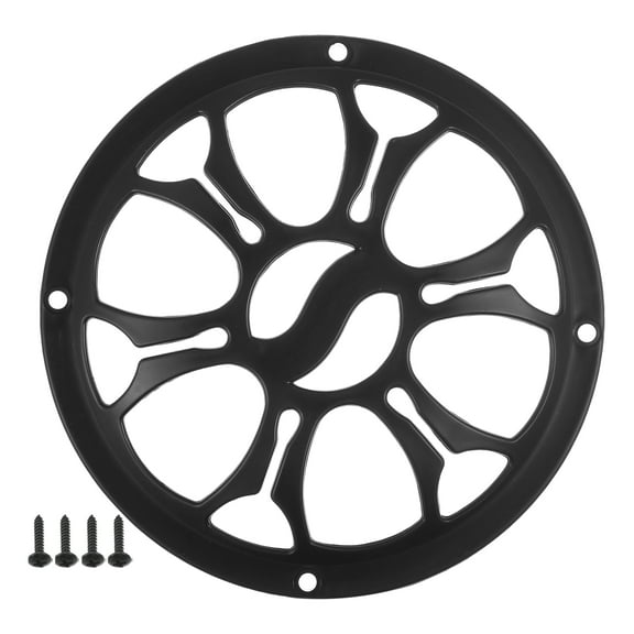 Unique Bargains 5" Car Speaker Grills Cover Round 5 Inch Audio Subwoofer Protector with Mounting Screws ABS Black