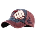thumbnail image 2 of Only Moment Red Baseball Cap Cotton Vintage Adjustable Washed Distressed Denim Baseball Hat One Size, 2 of 3