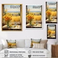 thumbnail image 4 of Designart "Harvest Floral View at Farm Windows III" Farm Canvas Wall Art - Country Yellow Farm Windows Hallway Wall Art Decor, 4 of 6