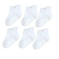 thumbnail image 2 of 6 Pcs Bas pour Enfants avec Bonne Élasticité Confortables à Porter Style Simple Bonne Fabrication Blanc 10-12, 2 of 6