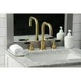thumbnail image 2 of Kingston Brass FSC8933CKL Kaiser Widespread Bathroom Faucet with Brass Pop-Up, Brushed Brass, 2 of 8