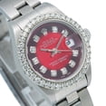thumbnail image 3 of Pre-Owned Rolex Datejust 26MM 69174 Red Diamond Dial Diamond Bezel Stainless Steel Oyster Bracelet, 3 of 9