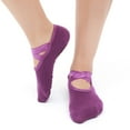 thumbnail image 2 of Chaussettes de Yoga Rondes pour Femmes, Dos Ouvert Croisé, Chaussettes de Danse, 2 of 3