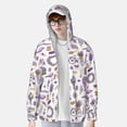 thumbnail image 4 of Kdxio Lavender Flowers Print Women Men Sun Protection UPF 50+ Jackets Zip Up Long Sleeve Hoodie Hiking Lightweight with Pockets, 4 of 8
