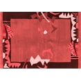 thumbnail image 1 of Ahgly Company Machine Washable Indoor Rectangle Abstract Red Modern Area Rugs, 5' x 7', 1 of 4