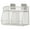 White Two Grids, variant on Durable Metal Wire Hanging Basket Space Saving Wall Basket Storage Organizers for Organizing Snacks and Spices