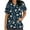 Navy Print, variant on Frostluinai Nursing Uniform For Womens Scrubs Tops Color Casual Working Uniform With Pocket V-Neck Work Utility & Safety Tops Nursing Worker Protective Clothing Top
