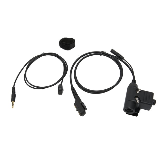 Adaptador PTT, adaptador de auricular Push to PTT para walkie talkie, conector Push to Talk para walkie talkie, grado profesional
