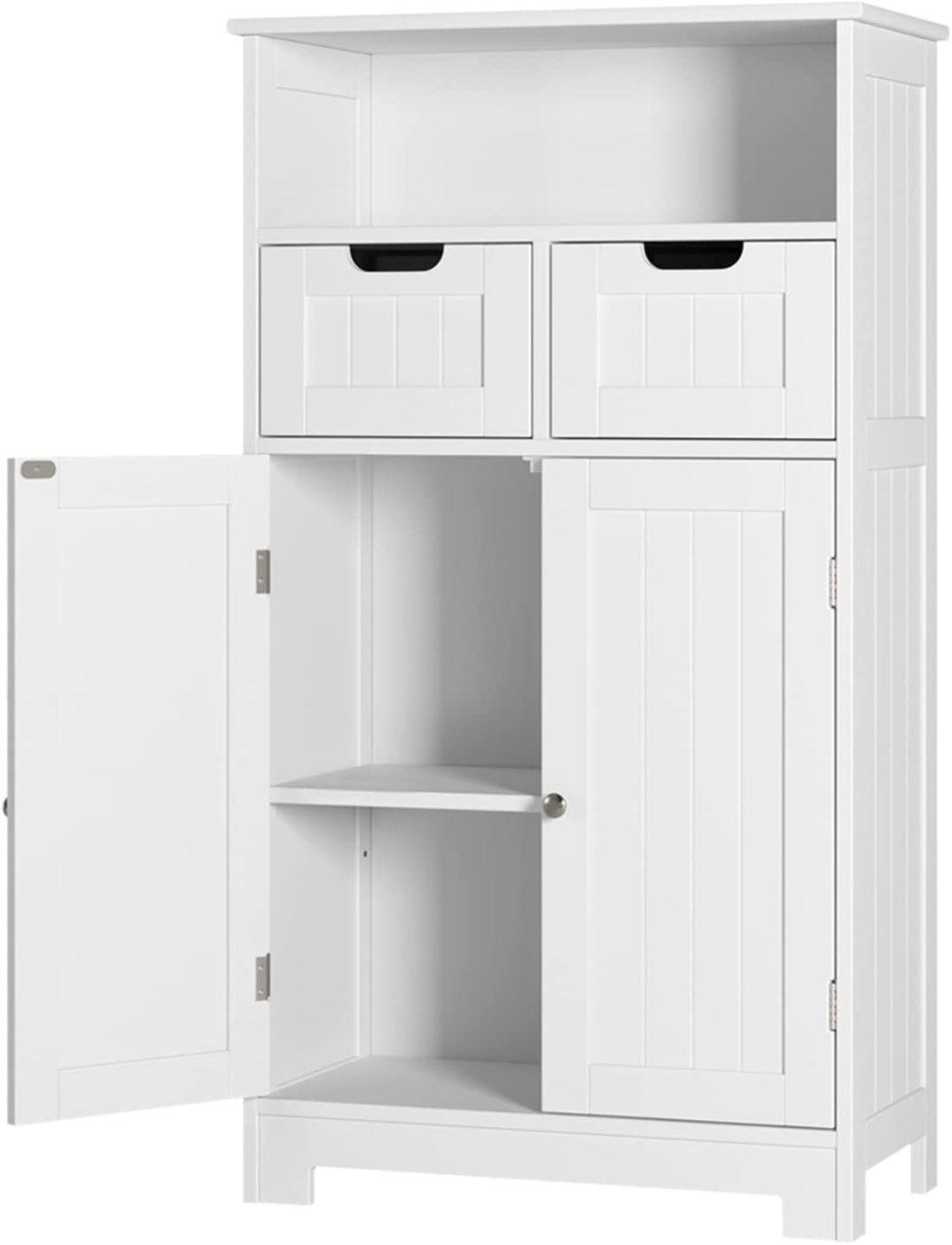 Bathroom Storage Wood Floor with Drawers and Doors