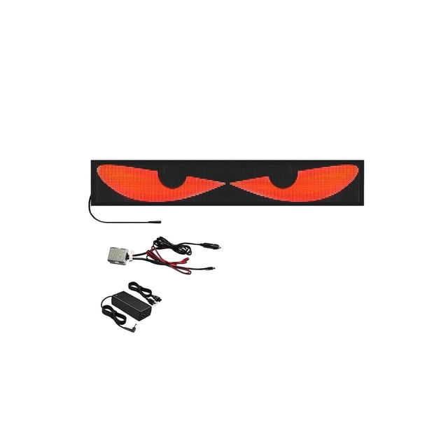 Letrero luminoso para coche, ojos LED animados para parabrisas de coche, camión, bricolaje, ojos LED programables con control por aplicación para ventanas de coches, SUV, pantalla suave.