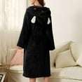 thumbnail image 5 of TrdSipl Women's Hooded Fleece Robe Fluffy Soft Warm Up Bath Robes for Women Cute Women's Bathrobe with Bunny Ear, 5 of 7