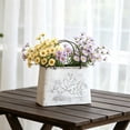 thumbnail image 6 of SLYNSHome Vintage Distressed Metal Planter, Farmhouse Style Bird Embossed Flower Pot With Handle, Rustic Decor For Garden, Balcony - S, 6 of 7