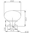 thumbnail image 4 of Richelieu BP5923130 1-1/4" Diameter Mushroom Cabinet Knob From The Expression Collection -, 4 of 4