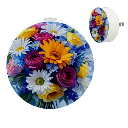 

YZUOUZY Bedside Lamps Bedside Lamp Small Lamps Set of 2 Color Gerbera Flowers