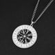 thumbnail image 4 of Vegvisir Symbol Norse Vikings Odin s Runes Necklaces Hollow Compass Pendant Necklaces Stainless Steel Amulet Jewelry, 4 of 5